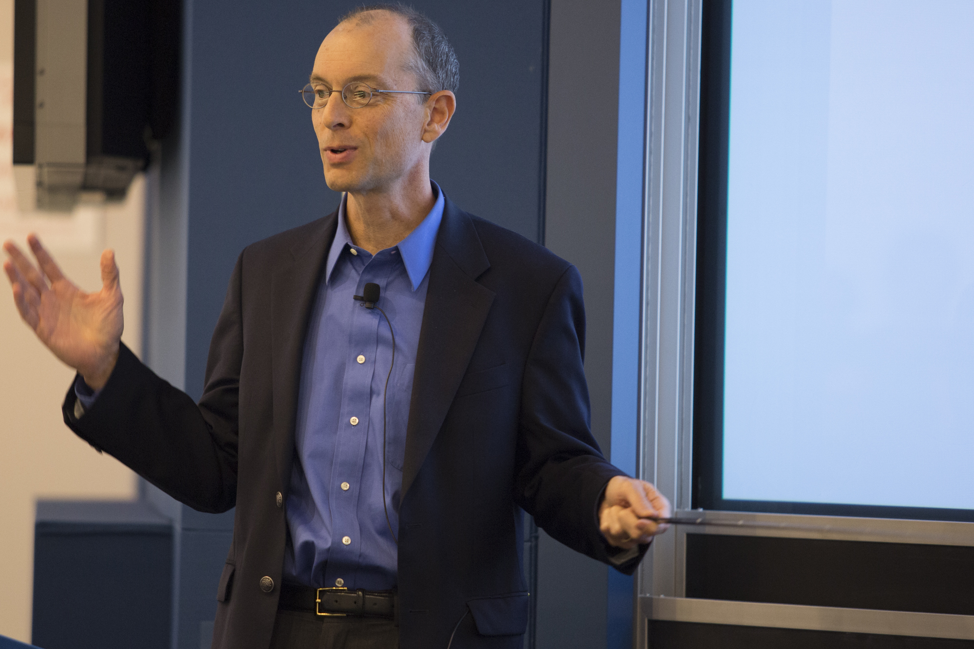 Man standing and talking