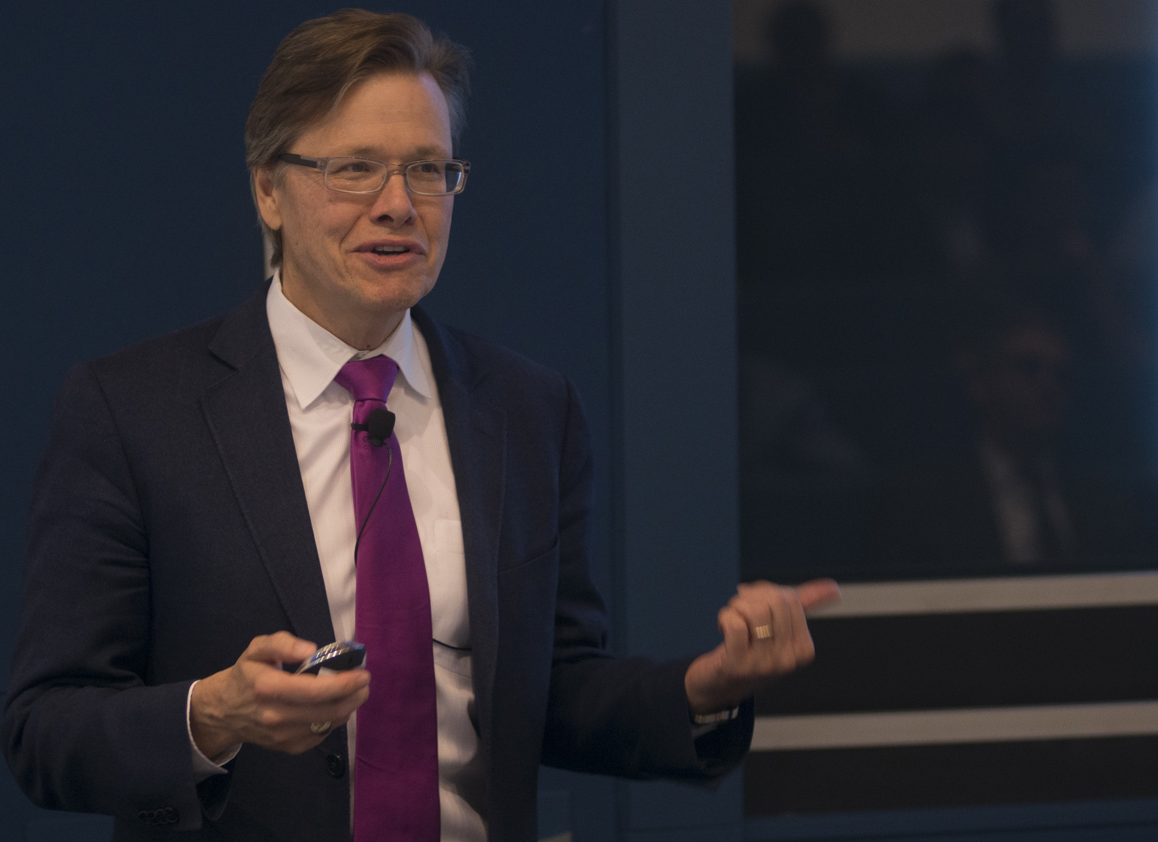 Man standing and talking