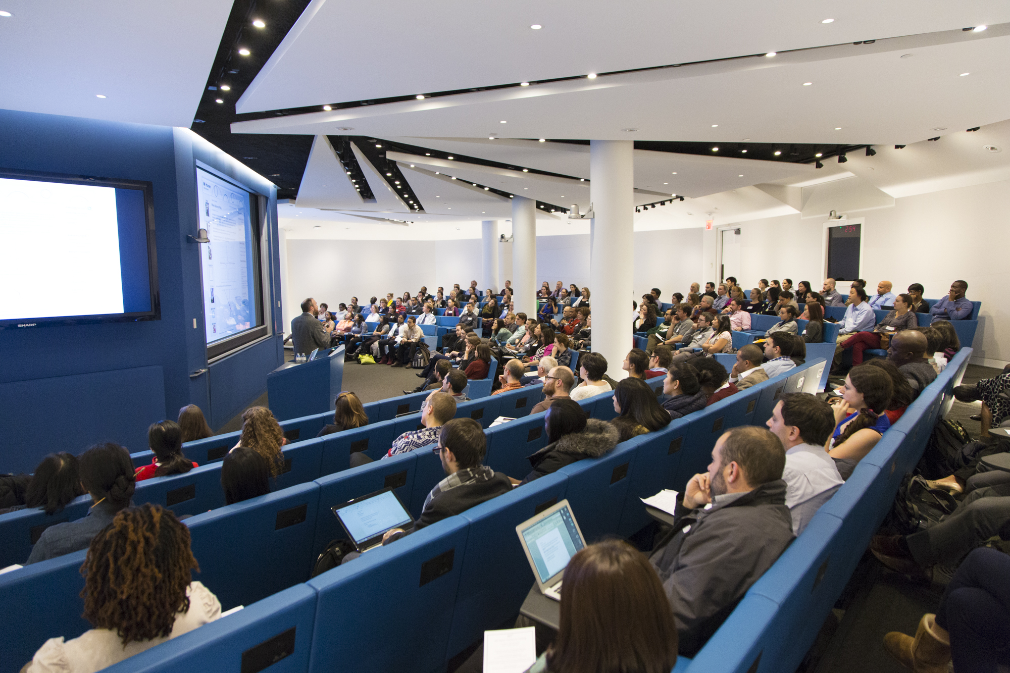 Lecture hall of people