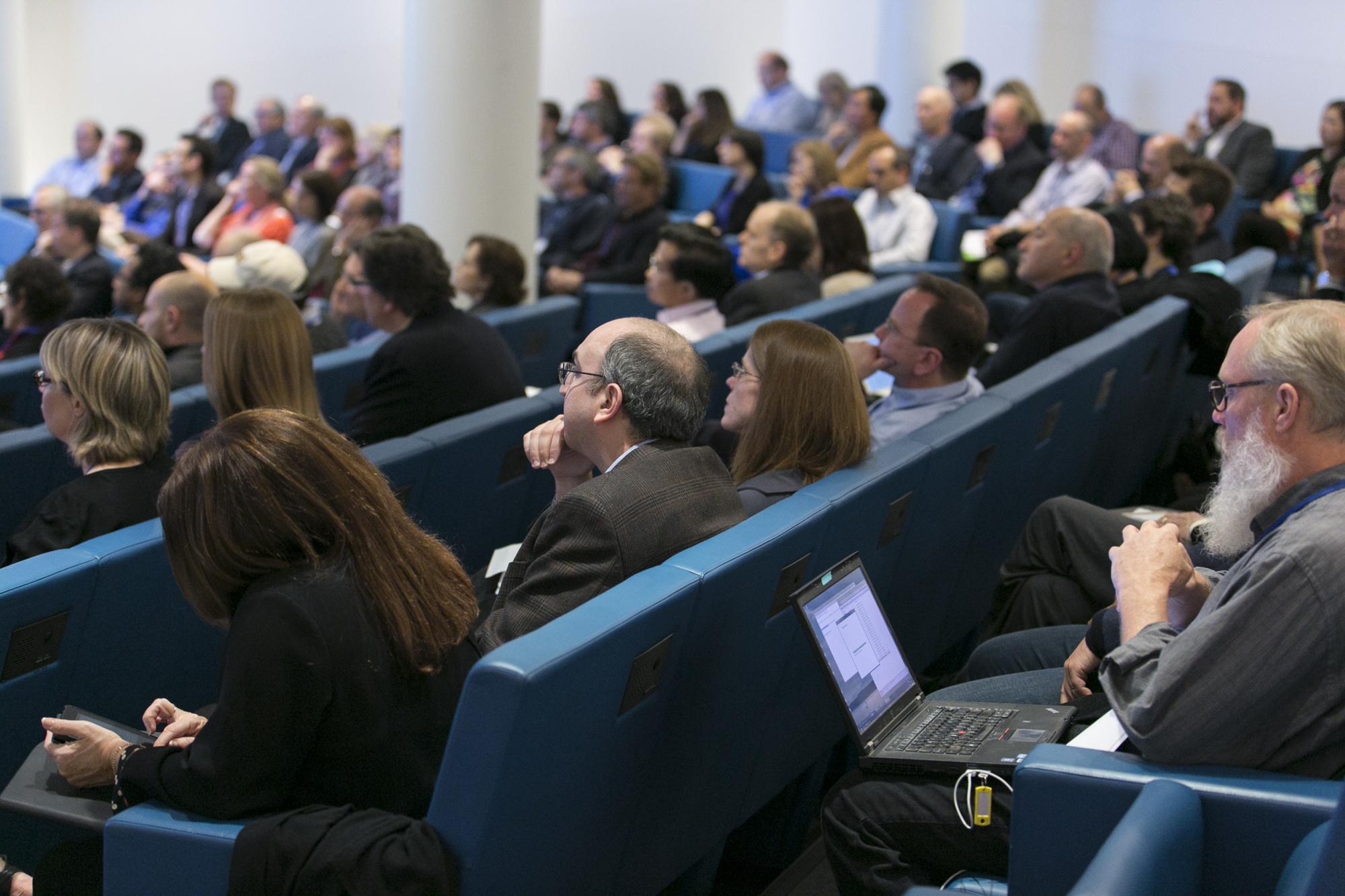 Lecture hall full of people