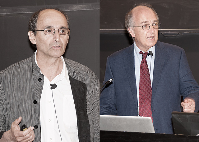 Prof. Sergiu Klainerman and Prof. János Kollár speaking at 