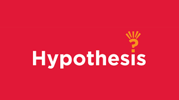 Red rectangle that says Hypothesis with an orange question mark above the i
