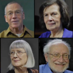 Two women and two men in four-person collage