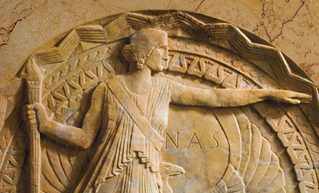 National Academy of Sciences logo carved in stone