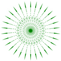 Green tinted starburst illustration