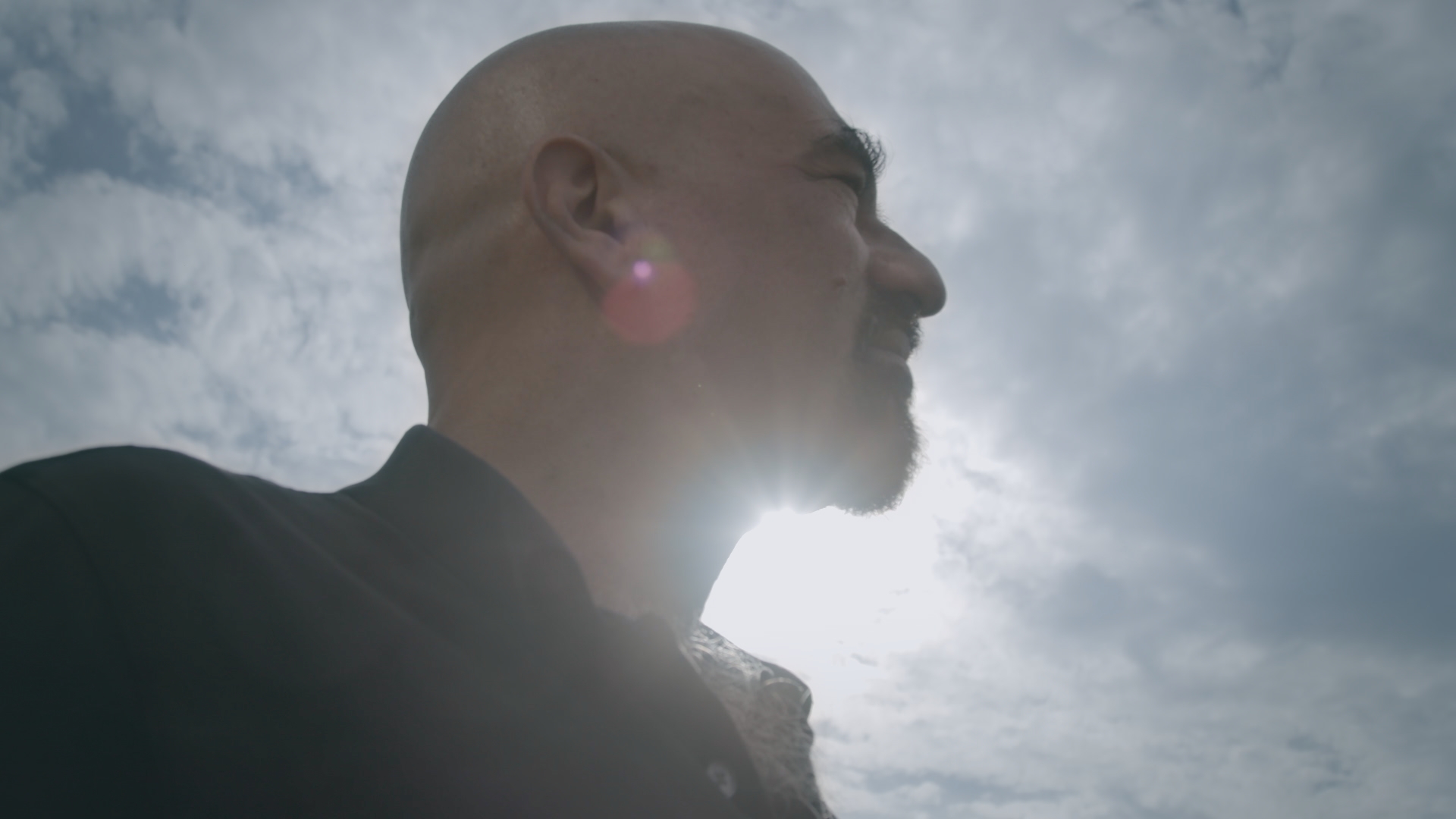 David Spergen backlit by the sky