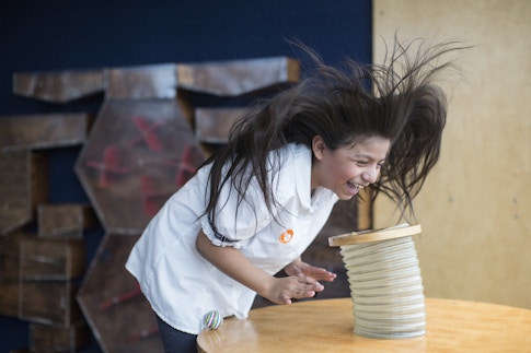 Science Ambassadors program at New York Hall of Science in Queens, New York City, U.S., March 1, 2017. Photo by Andrew Kelly for New York Hall of Science