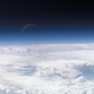 Astronaut photograph ISS013-E-54329 showing how atmospheric gases scatter blue wavelengths of visible light more than other wavelengths, giving the Earth’s visible edge a blue halo