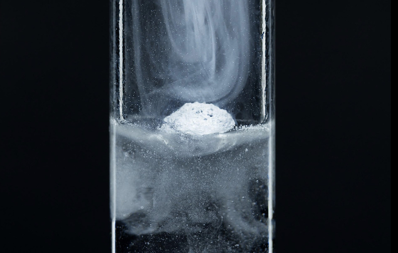 New phase of matter: As a small particle of potassium metal is dropped into a test tube of water, it moves around vigorously—melts, fizzes, and even jumps, changing into bubbles of hydrogen gas and potassium hydroxide. Under the right pressure and temperature, the metal can become a solid and a liquid at the same time, scientists have confirmed. “It’s kind of strange,” says study coauthor Andreas Hermann of the University of Edinburgh.