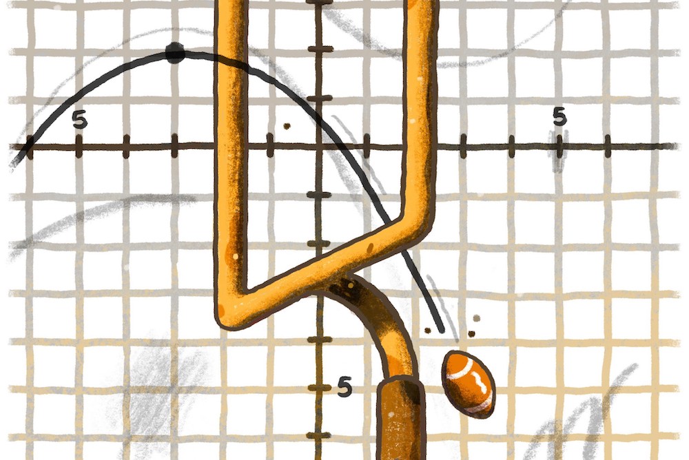 Digital illustration of math football