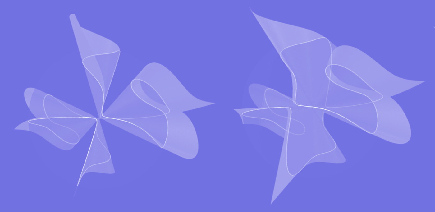 petal shapes on purple background