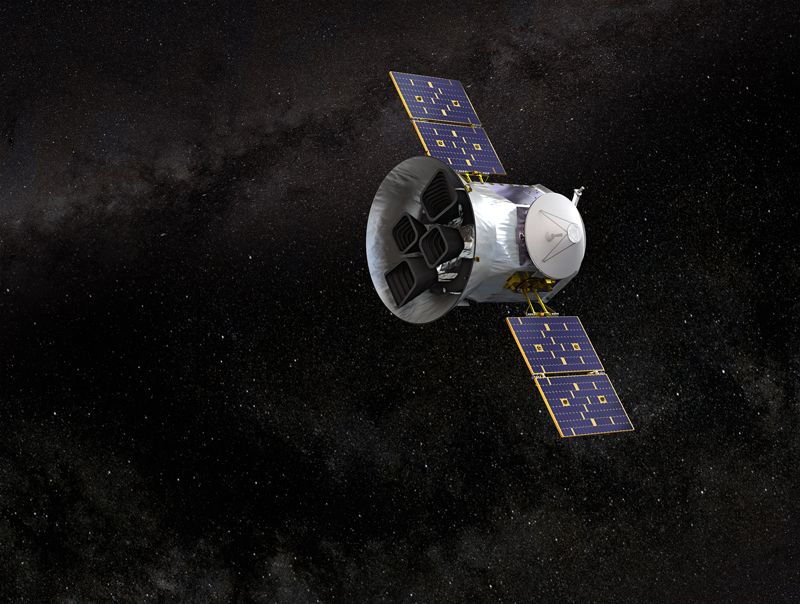 artist's rendering of satellite in orbit