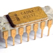 The first 4004 microprocessor.