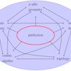 Illustration of the Simons Collaboration on Perfection in Algebra, Geometry and Topology.