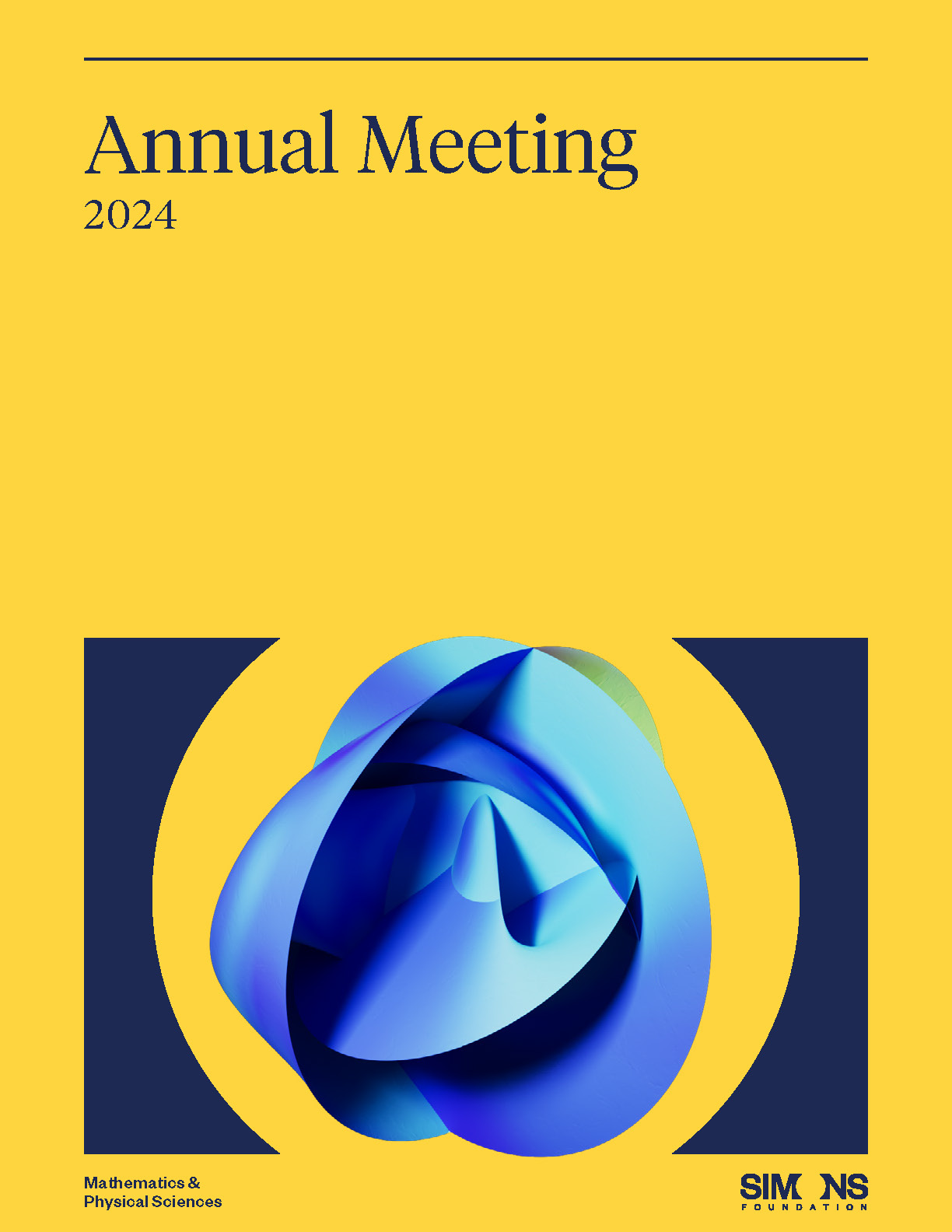 2024 Mathematics and Physical Sciences Annual Meeting booklet cover