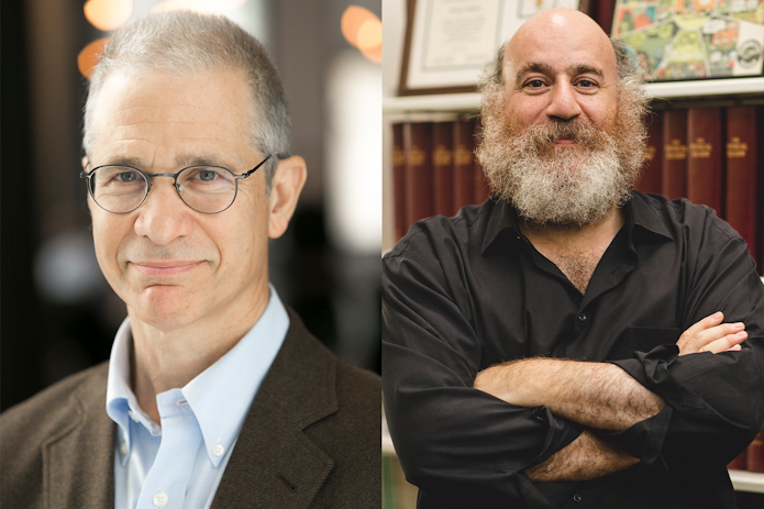 Headshots of Simons Society of Fellows Senior Fellows Bill Bialek and Michael I. Weinstein.