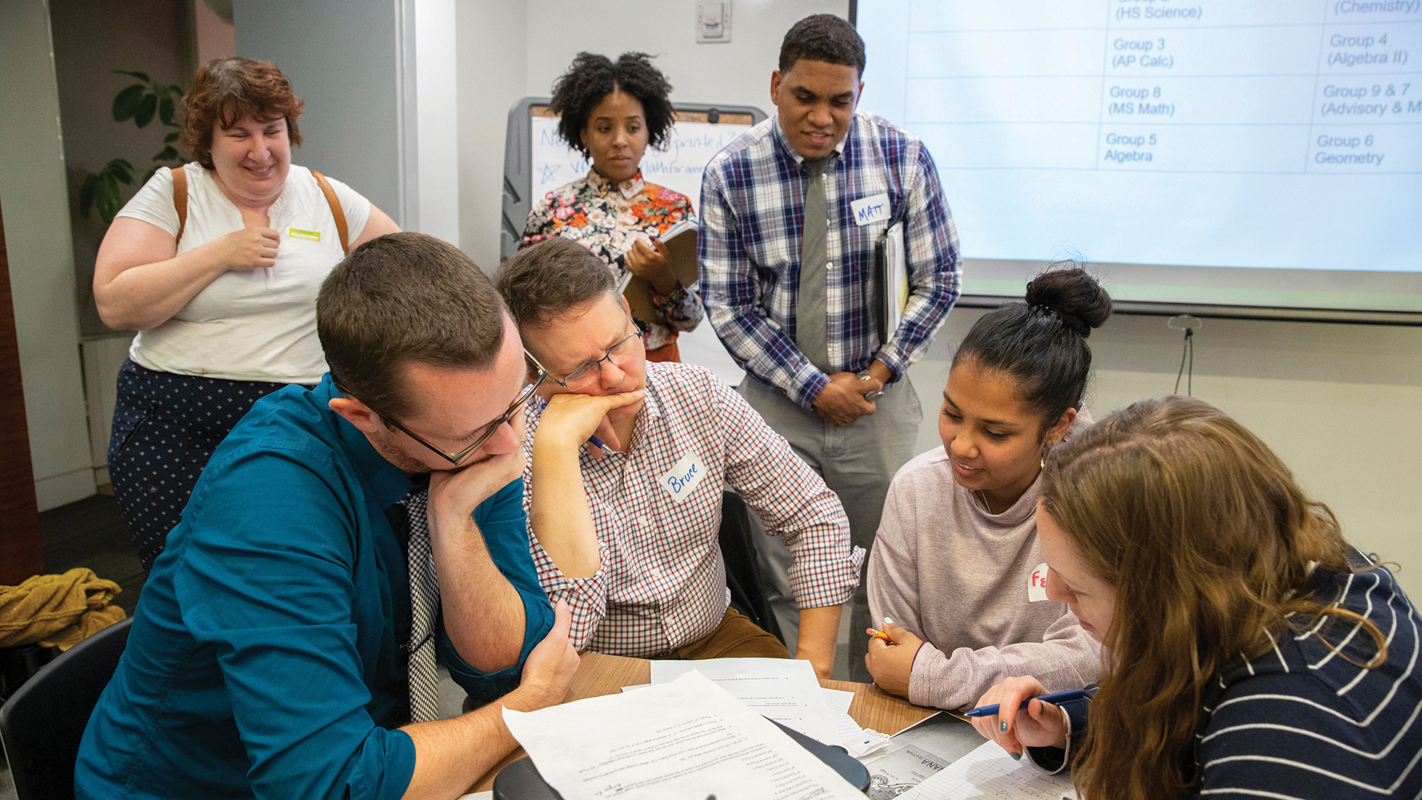 people sitting around a table