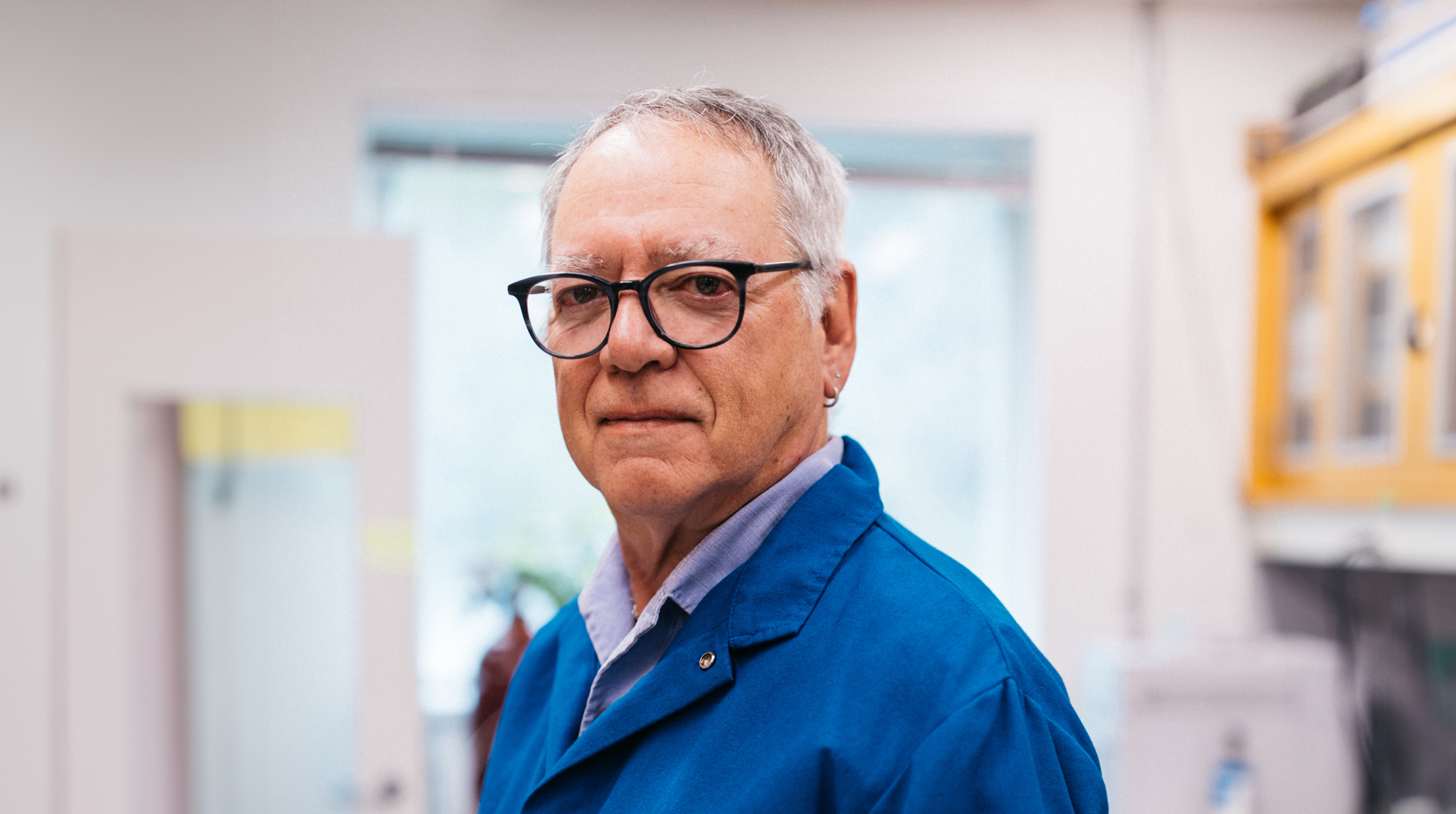 Portrait of Jonathan Zehr in his Lab in Santa Cruz