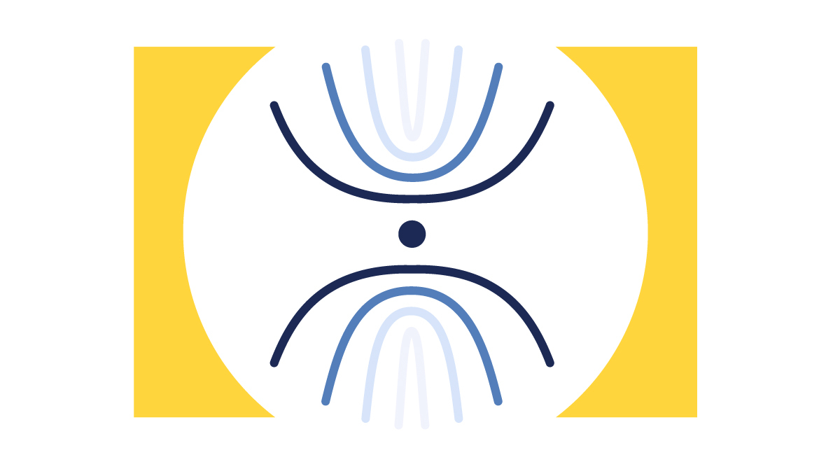 Yellow and blue abstract illustration