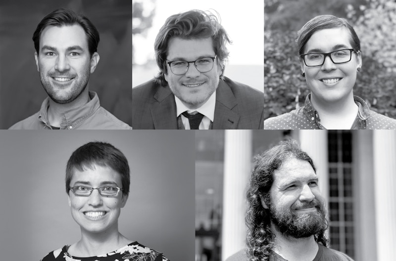 Combined image of Keaton Burns, Benjamin Cohen-Stead, Derek Davis, Rachel Kurchin, David Roe.