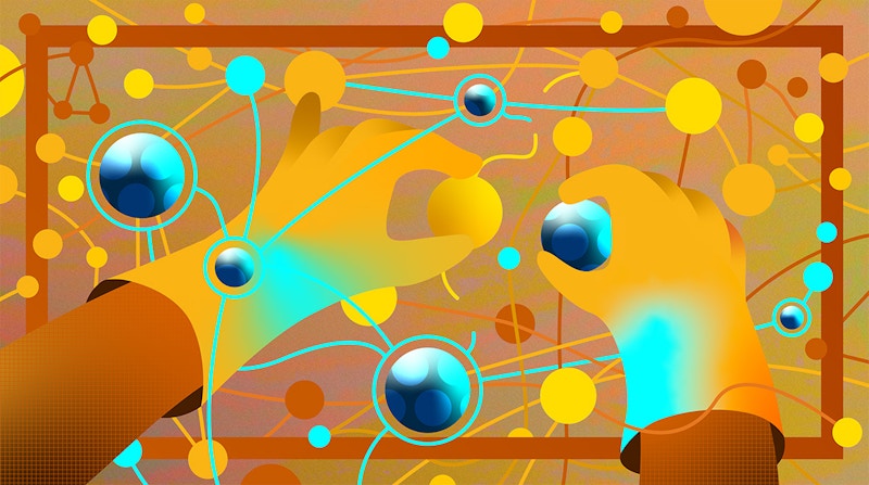 An illustration of a neural network being upgraded.