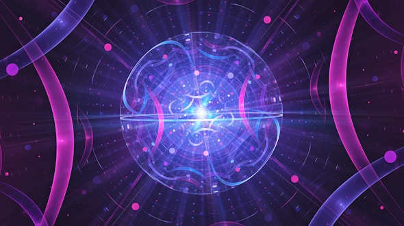 An abstract image that suggests spinning plasma particles confined by strong magnetic fields.