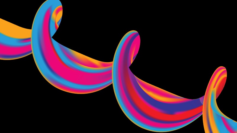 Illustration of colorful spiral.