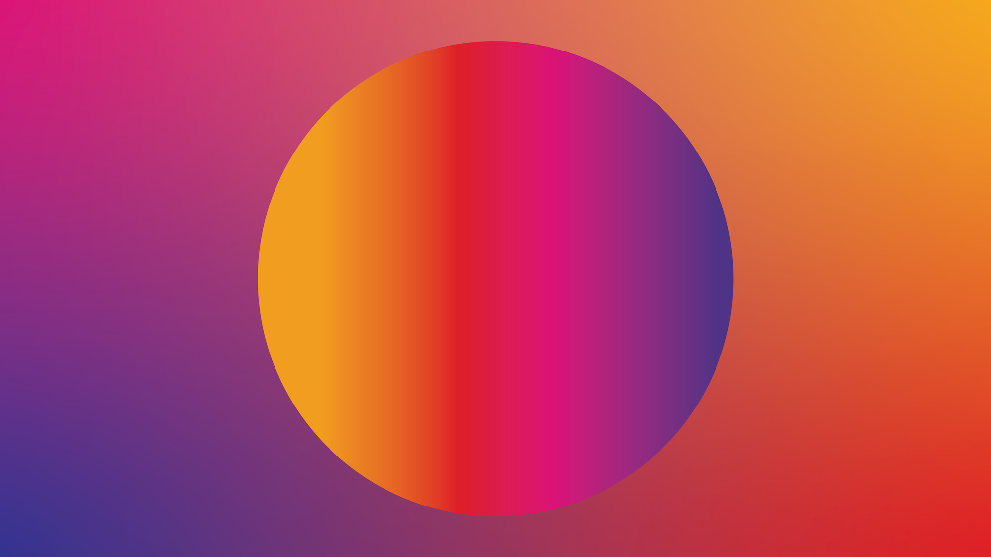 Circle in the middle of a warm color gradient