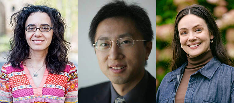 Eleni Katifori, Zhan Guo, Elizabeth Simolke headshots