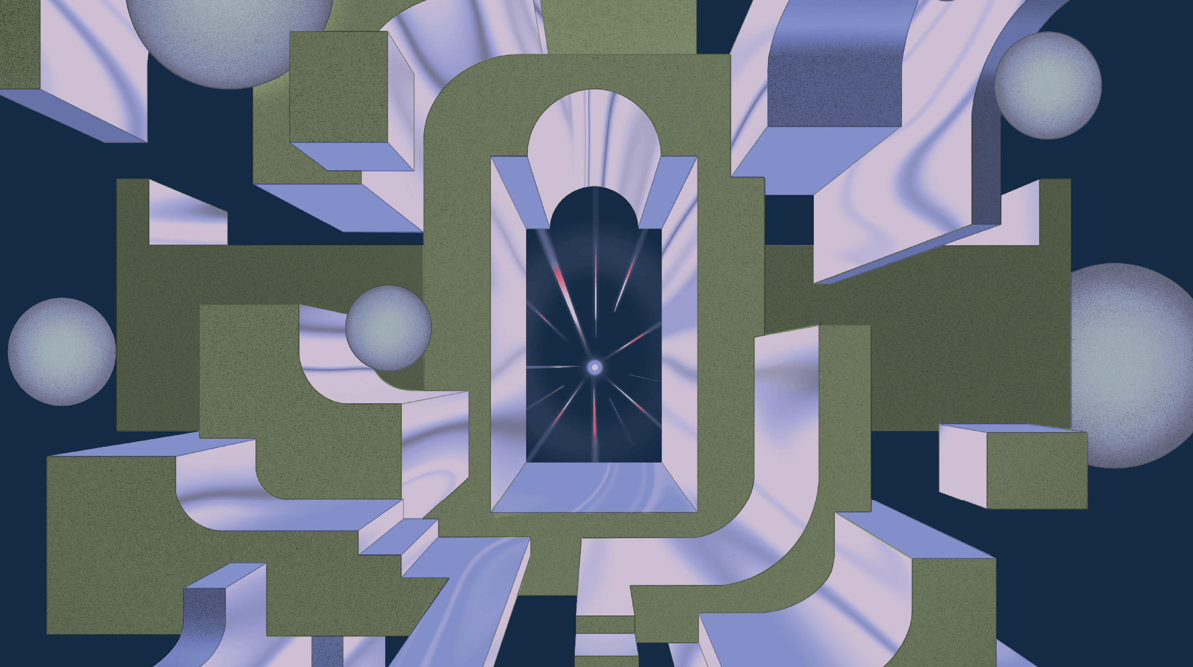 Abstract shapes in a pattern