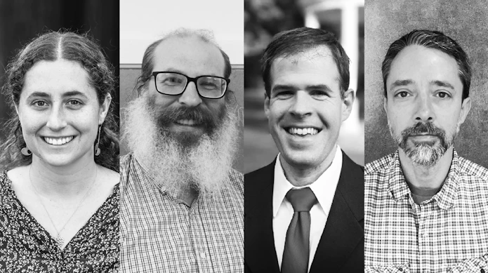 Left to right: Sarah Blunt, Douglas Torrance, David Wells, Kyle Westfall.