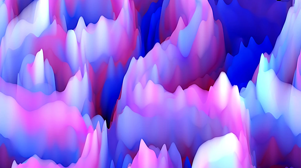 An abstract 3D Multi Сolored Flowing Seamless Pattern representative of a Gaussian multiplicative chaos plot.
